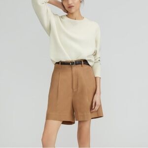Everlane Draper Short in Buttersmooth Light Brown, Size 4
